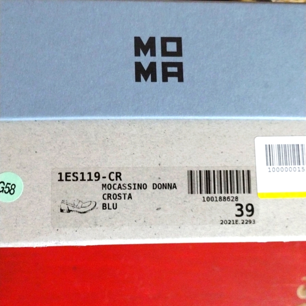 Moma Italian blue suede loafers sz39
